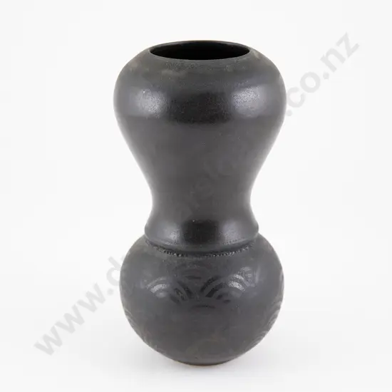 Anneke Borren Black on Black Gourd Vase