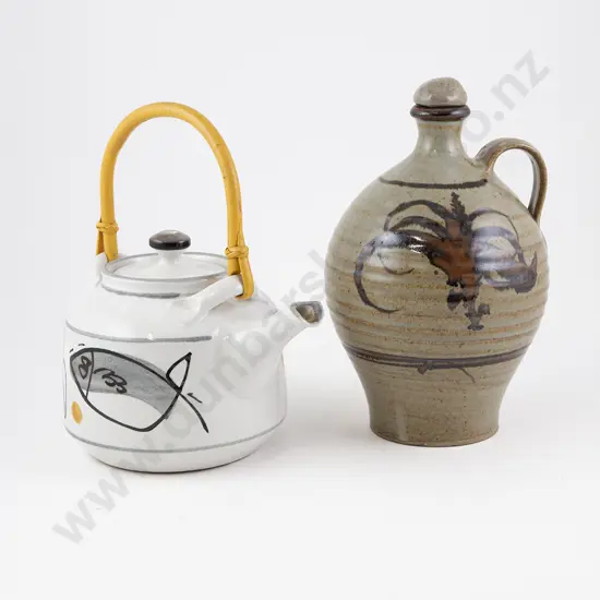 John Crawford Stoneware Teapot & Royce McGlashen Bottle