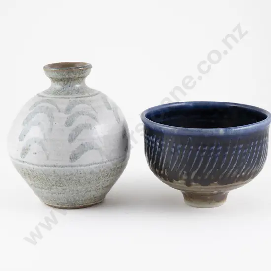 Mirek Smisek Pedestal Bowl and Bottle Vase