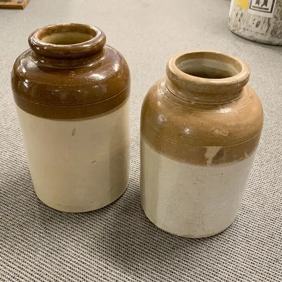 Two Stoneware Crocks