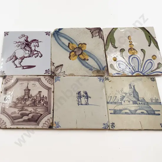 Six Delft Tiles