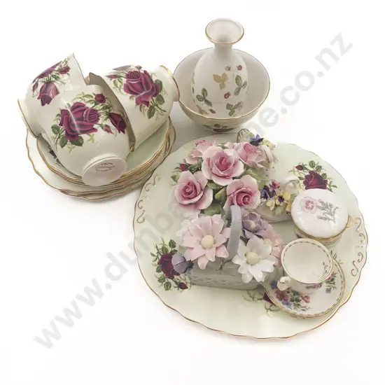 Assorted Fancy China Including Wedgwood and Royal Albert