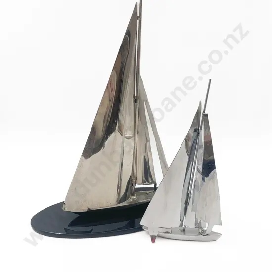 Two Metal Sailboats