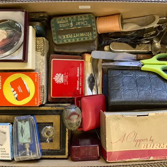 Quantity of Assorted Cutlery with Jewelry Boxes and Vintage Tins etc