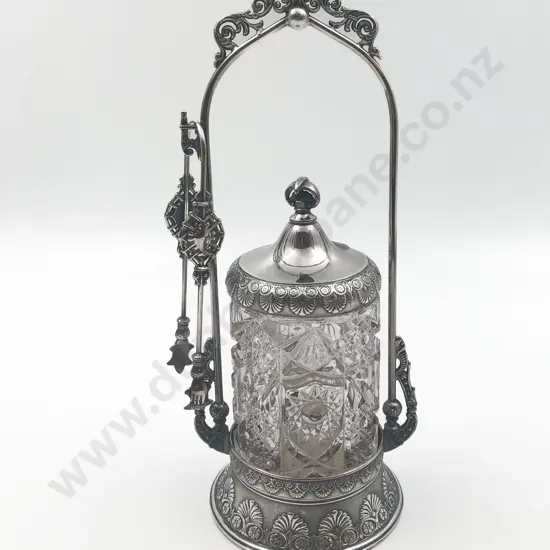 S/P Sugar Basket with Tongs