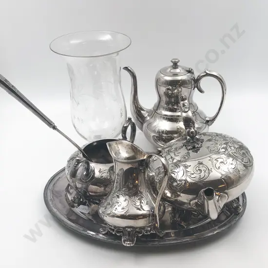 Three Piece S/P Coffee Set Together with Others