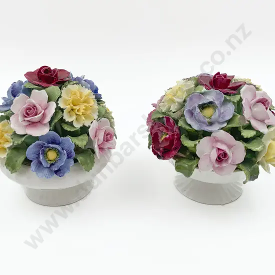 Two Aynsley Floral Ornaments One (A/F)