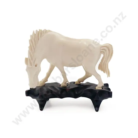 Small Carved Ivory Horse