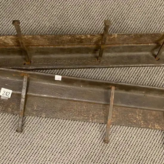 Pair of Industrial Railway Coat Hangers
