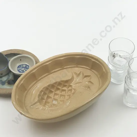 Ceramic Jelly Mold Together with Pottery and Glassware