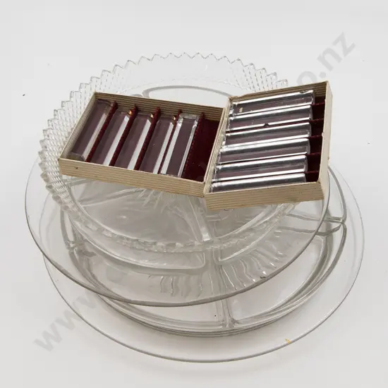 Knife Holders Together With Hors D'Oeuvres Plates