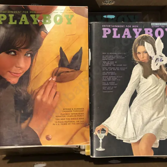 Box of Playboy Magazines