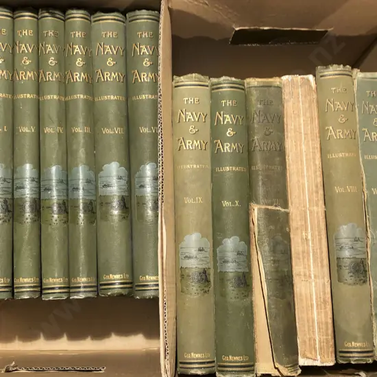 Thirteen Volumes of The Navy and Army Illustrated