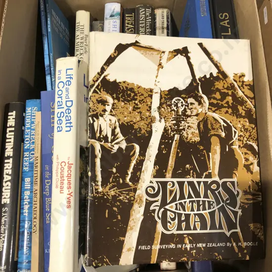 Box of Maritime and Geography Books