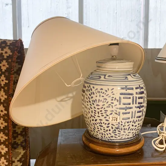 Blue and White China Lamp