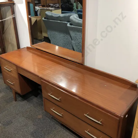 Mid Century Mirror Back Dressing Table