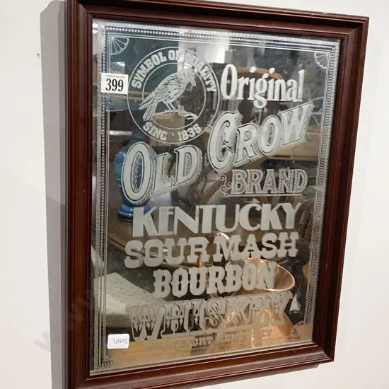 Old Crow Whiskey Advertising Mirror