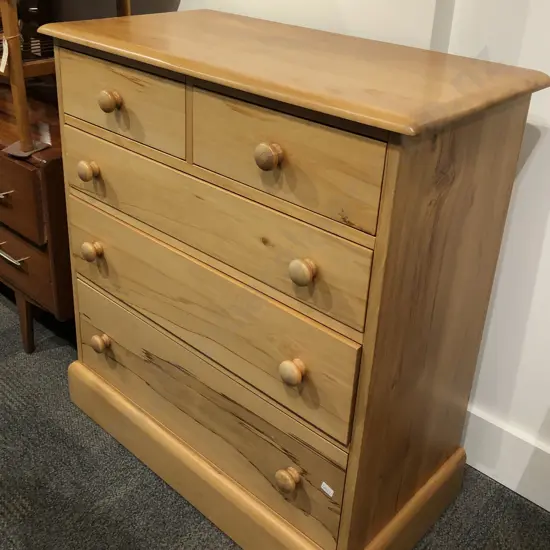 Rimu Five Drawer Chest of Drawers
