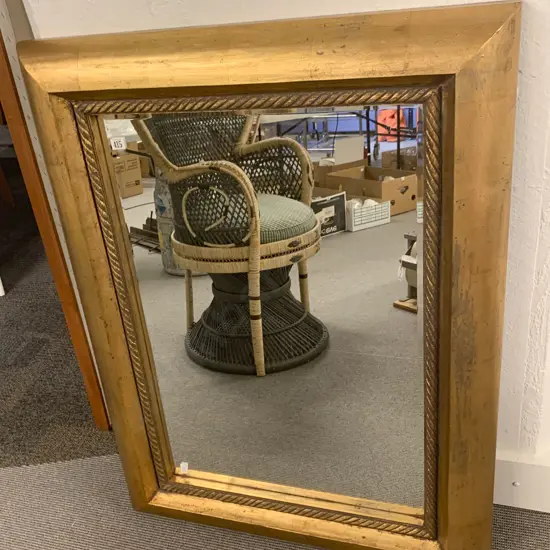 Gilt Framed Beveled Edged Wall Mirror