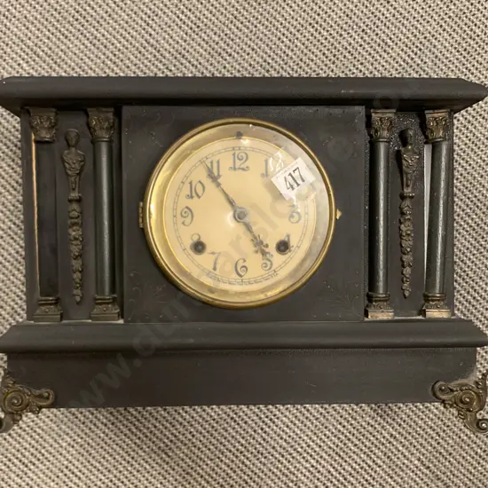 Simulated Slate Mantle Clock