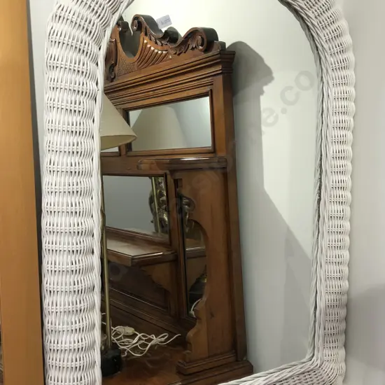 Wicker Framed Wall Mirror