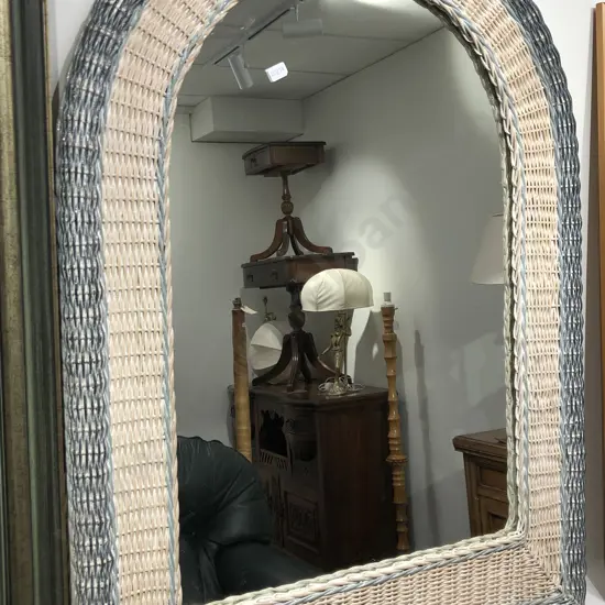 Wicker Framed Wall Mirror