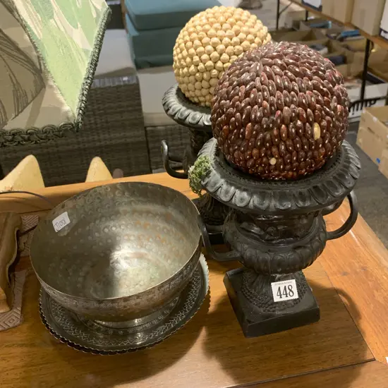 Small Quantity of Metal Ware Including Vases and Tie Brass