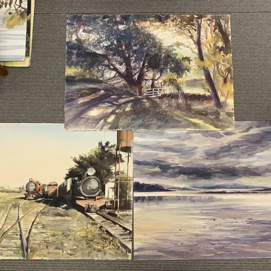 Les Finch - Three Unframed Works on Paper