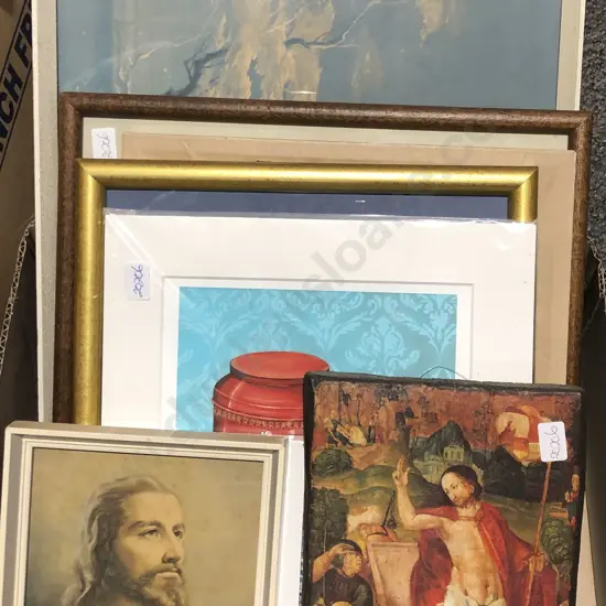 Box of Assorted Framed and Unframed Works