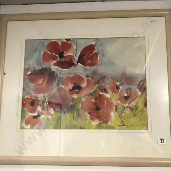 George Kernick - Poppies & Evelyn Page Print