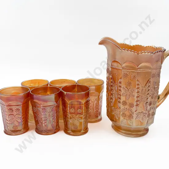 Carnival Glass Lemonade Set