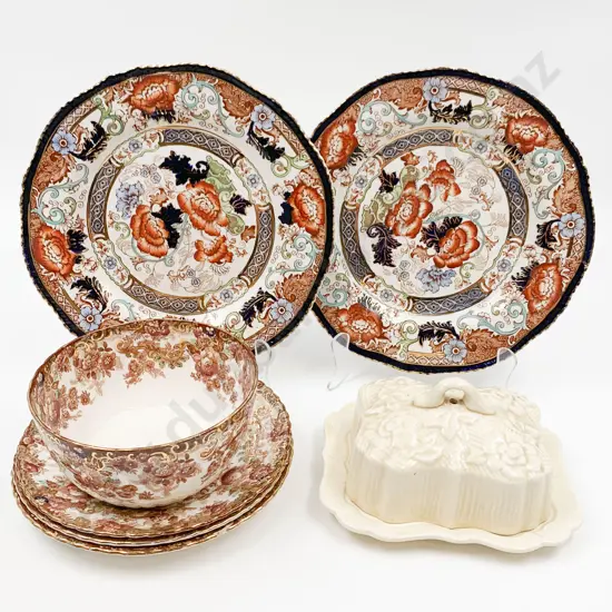 Small Qty of Assorted Fancy China Plates Together With Bowl and Cheese Dish