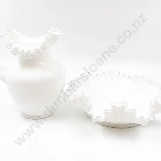 Art Glass Jug and Bowl