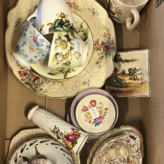Box of Assorted Fancy Tea China Including RCD