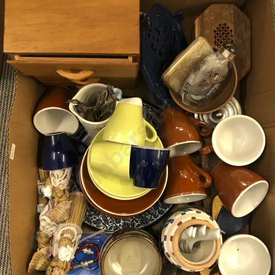 Qty of Assorted Including Trivet Tea and Coffee China etc.