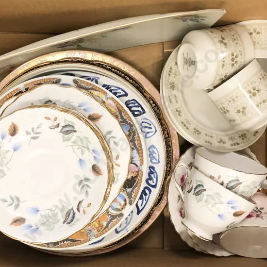 Qty of Assorted Fancy China Plates and Tea China Including RD