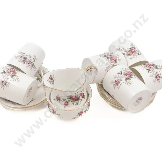 Royal Albert "Lavender Rose" Part Coffee Set Together With Paragon Sugar and Cream