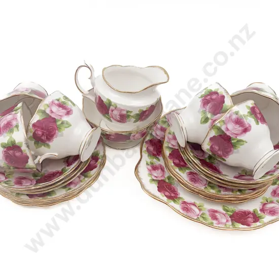 Royal Albert "Old English Rose" Six Place Part Tea Set
