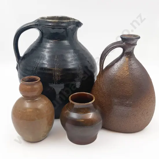 Four Pieces of Assorted Pottery Including Large Jug and Flagon