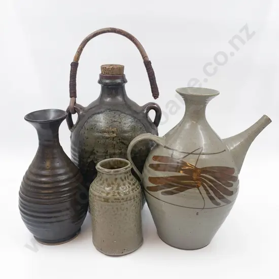 Four Pieces of Pottery Including Paul White Tea Pot