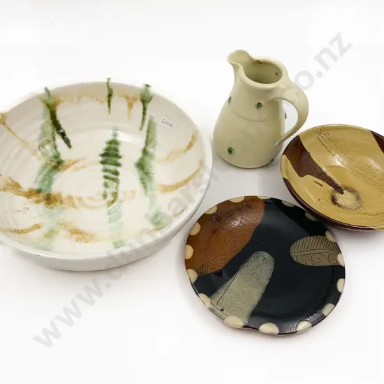 Four Pieces of Pottery including Steve Fulmer dish