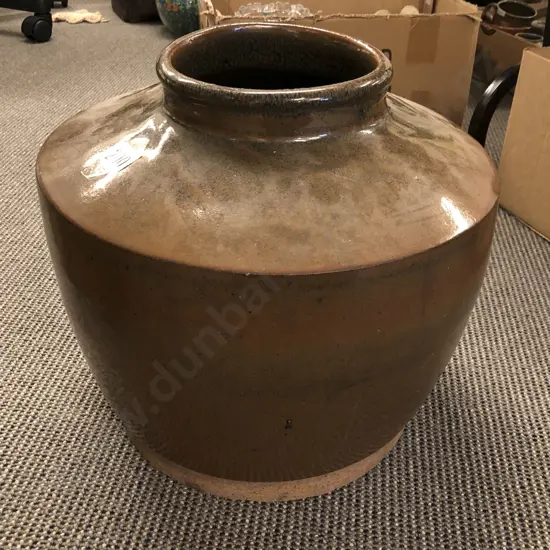 Large Glazed NZ Pottery Vase