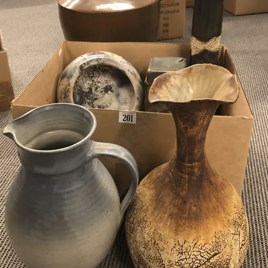 Box of Assorted NZ Pottery
