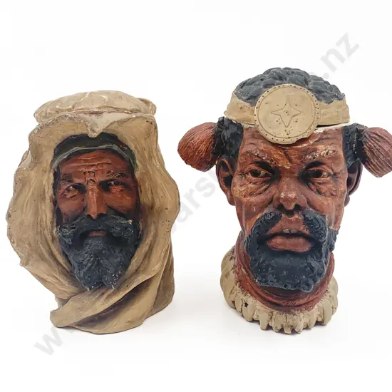 Two Figural Bust Jars