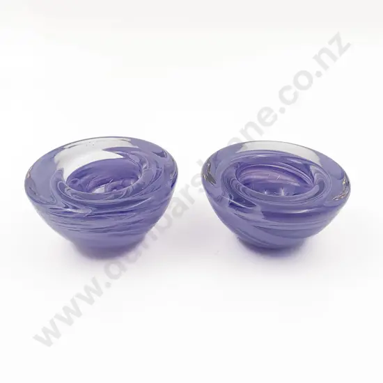 Pair of Kosta Boda Small Art Glass Bowls