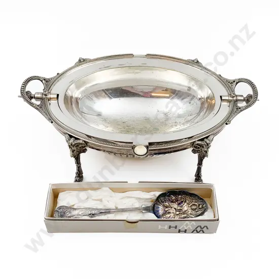 S/P Tureen Together With Decorated S/P Serving Spoon