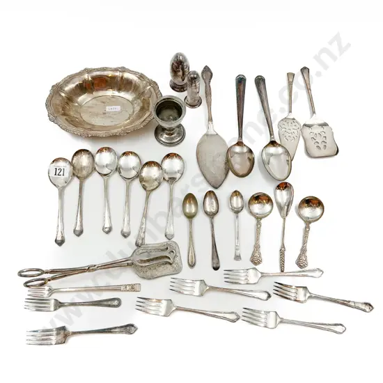 Qty of Assorted S/P Including Cutlery Egg Cup Tray and Fish Tongs