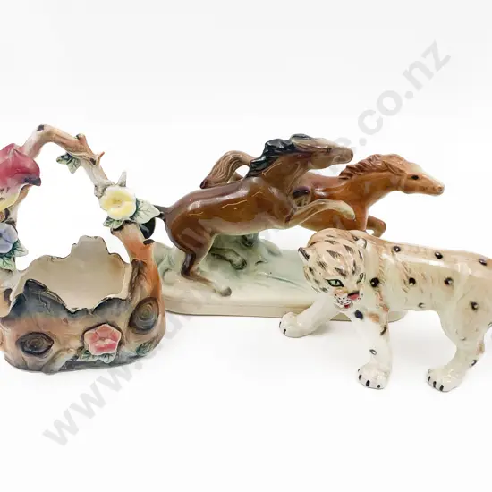 Three Assorted China Animal Figurines