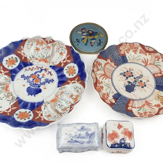 Assorted Asian China Including Plates and Trinket Boxes etc.
