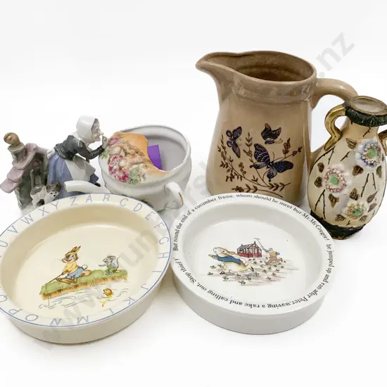 Qty of Assorted China Including Nursery Together With Group Figure